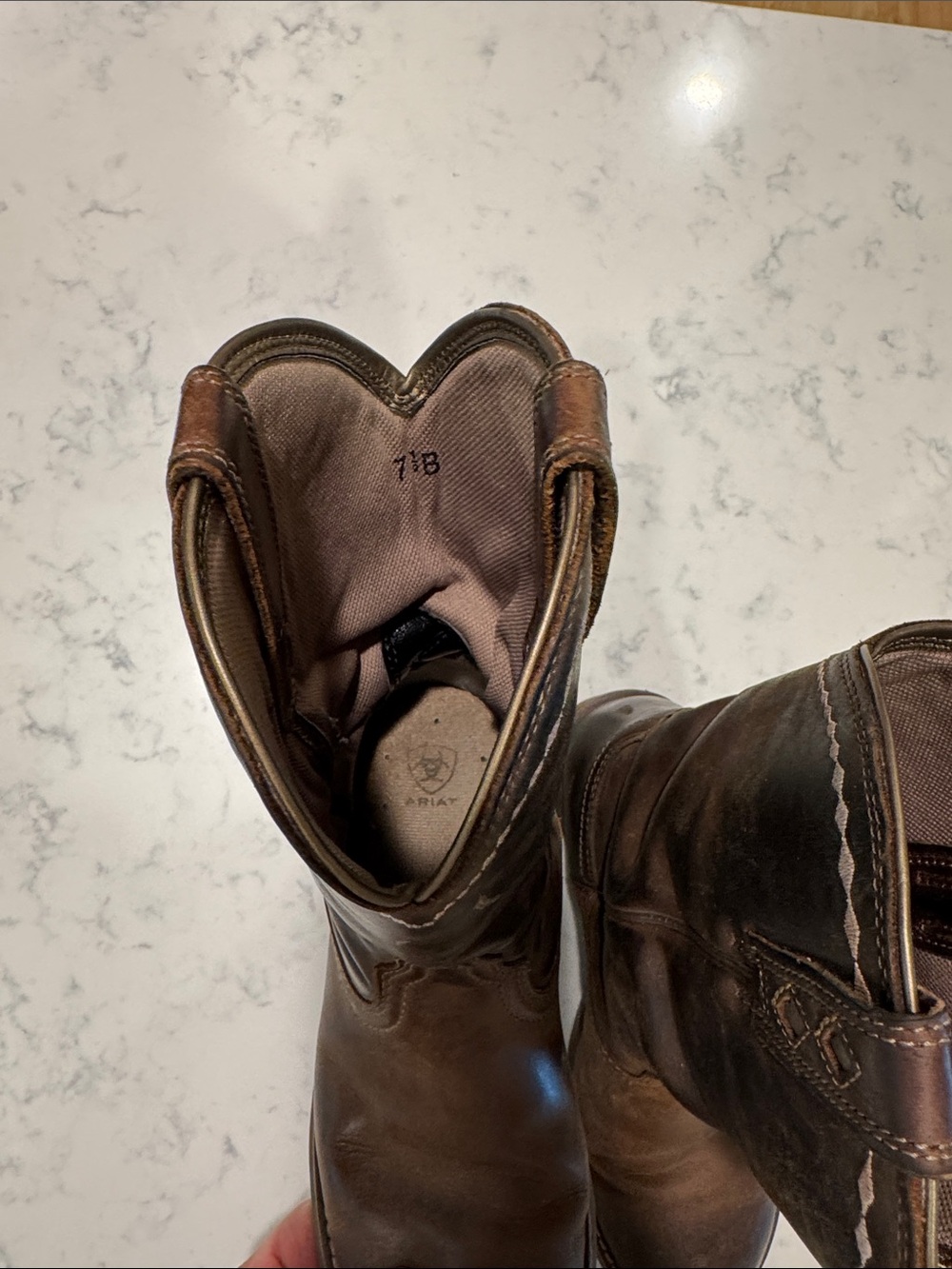 ARIAT Women’s Unbridled Roper Boots Dark Brown Leather Cowgirl Size 7.5 - Picture 15 of 15